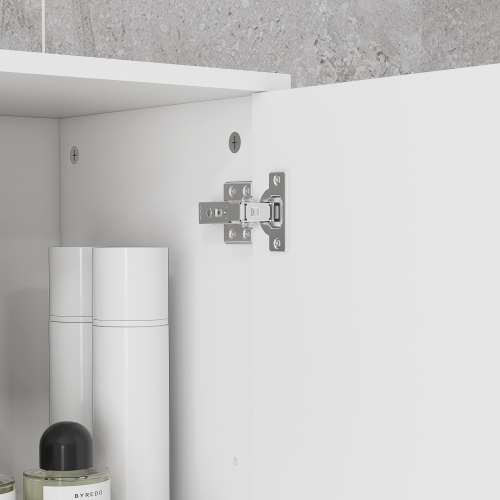 Armoire de rangement kleankin pour salle de bain de 71 po, tour à linge étroite avec tiroir, tablettes ouvertes, armoires à 2 portes et