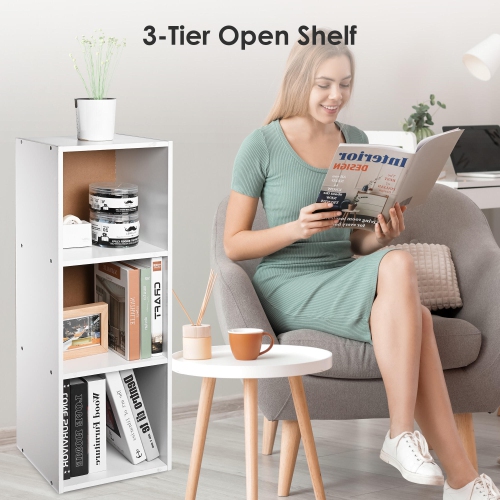 3-Cube Open Shelf Bookcase for Home and Office, Stylish and Functional Storage Bookshelf Organization Book Organizer