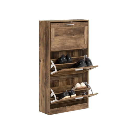 SoBuy – Armoire de rangement à 3 tiroirs FSR137-L-F pour armoire à chaussures