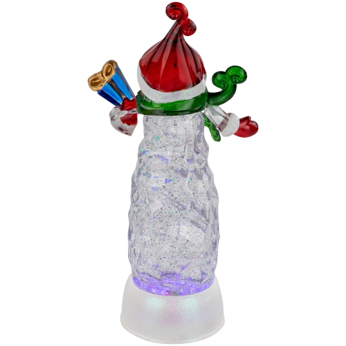 LED Lighted Acrylic Snowman Christmas Snow Globe - 11.5"