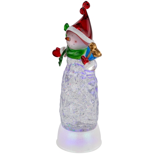 LED Lighted Acrylic Snowman Christmas Snow Globe - 11.5"