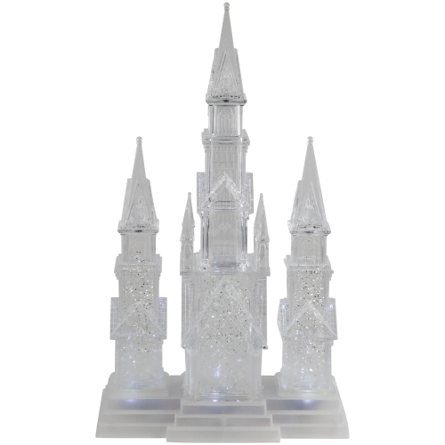 LED Lighted Winter Church Acrylic Christmas Decoration - 17.5"