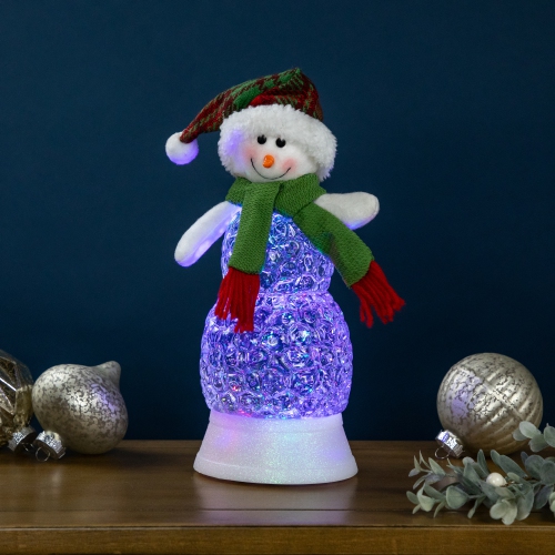 NORTHLIGHT  Led Lighted Acrylic Snowman Christmas Snow Globe - 11"