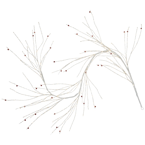 Pre-Lit Christmas Garland with Jingle Bells - 6' X 6" - Warm White Lights