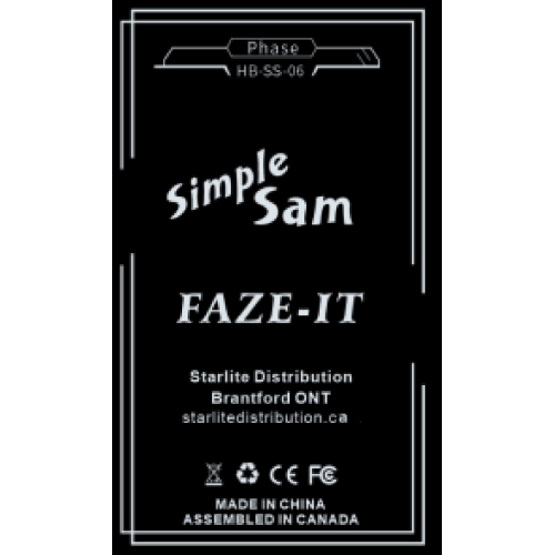 Simple Sam Faze-It Phase Guitar Effect Pedal True Bypass Astounding Tone