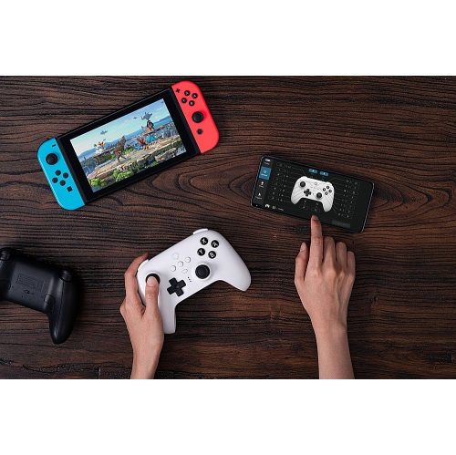 Refurbished - 8BitDo Ultimate Bluetooth Controller for Nintendo Switch and Windows PCs with Dock (White)