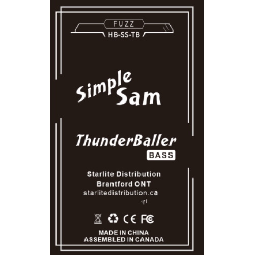 Simple Sam ThunderBaller Fuzz+Distortion Pedal 4 BASS Guitar FX Astounding Tone