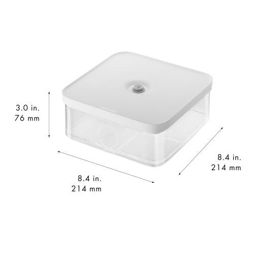 ZWILLING Fresh & Save CUBE Cube Box L / 21 cm, Transparent-White