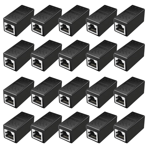 GENERIC  Rj45 Coupler Rj45 Connectors 8P8C Shielded Double-Pass Coupler Cat7 Cat6 Cat5E Ethernet Extender Adapter Female To