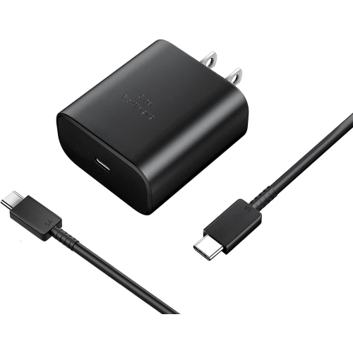 Chargeur super rapide de Samsung, adaptateur de chargement mural USB-C Super Fast de 45&nbsp;W avec câble de chargement rapide de type C de 5FT W.