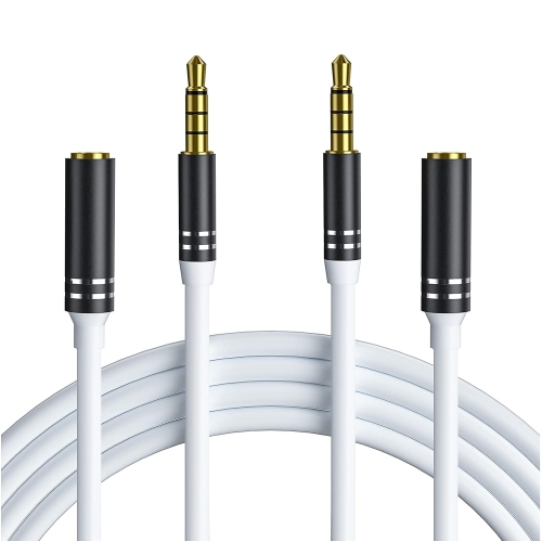 3.5mm AUX Cable Cord, Male to Female Audio Cable, Auxiliary Headphone  Extension Cable, 4 Pole Hi-Fi Stereo Jack Cable