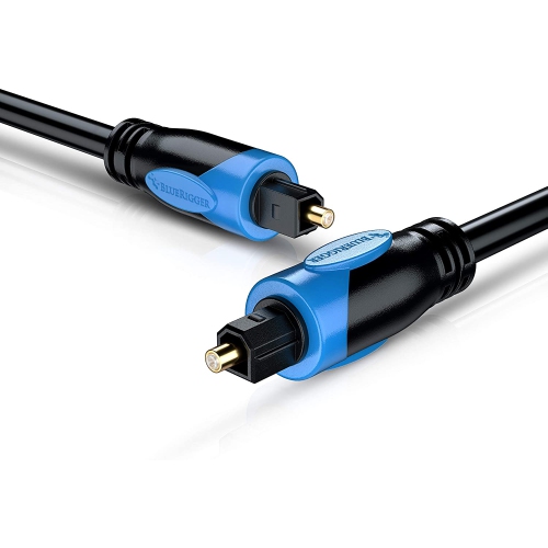 Câble audio optique numérique Toslink (10FT / 3 M, fibre optique mâle  vers SPDIF mâle, 24K plaqué or)