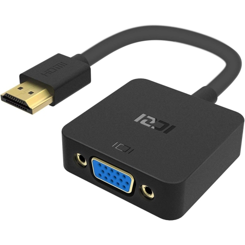 HDMI à VGA, câble adaptateur HDMI à VGA plaqué or 1080P m pour PC, ordinateur portatif, DVD, ordinateur de bureau, Ultrabook lecteur multimédia,