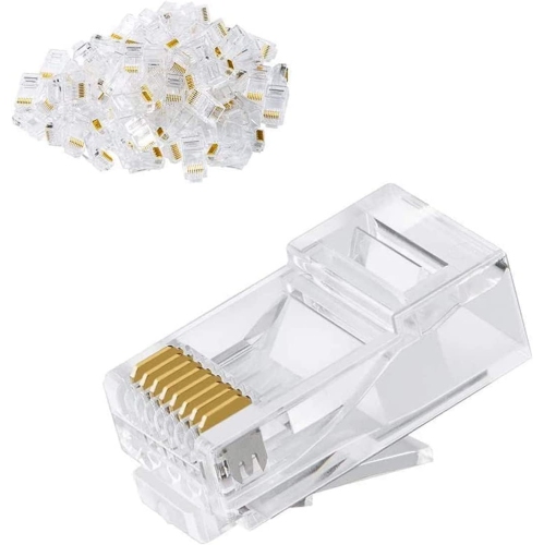 200-Pack Cat6 RJ45 Ends, Cat6 Connector, Cat6 / Cat5e RJ45 Connector, Ethernet Cable Crimp Connectors UTP