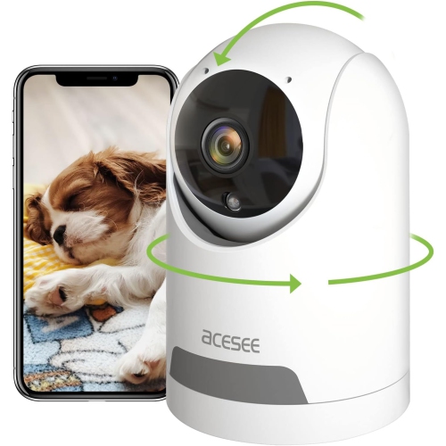 Camera surveillance WIF Ipour animaux de compagnie Caméra de sécurité  intérieure 1080P pour chien IP sans