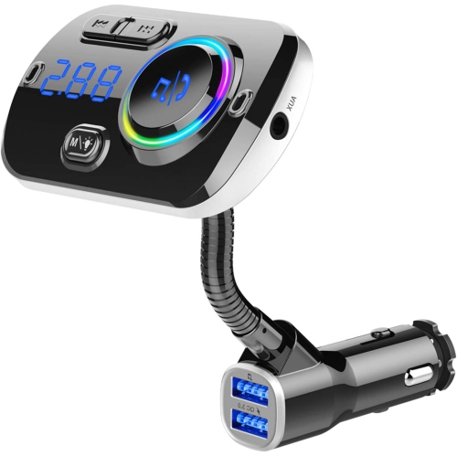 FM Transmitter Bluetooth 5.0, Wireless in-Car FM Radio Adapter