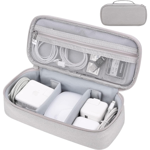Étui de rangement pour chargeur, pochette pour accessoires de voyage pour  câbles et cordons, disque dur externe, chargeur portable (léger