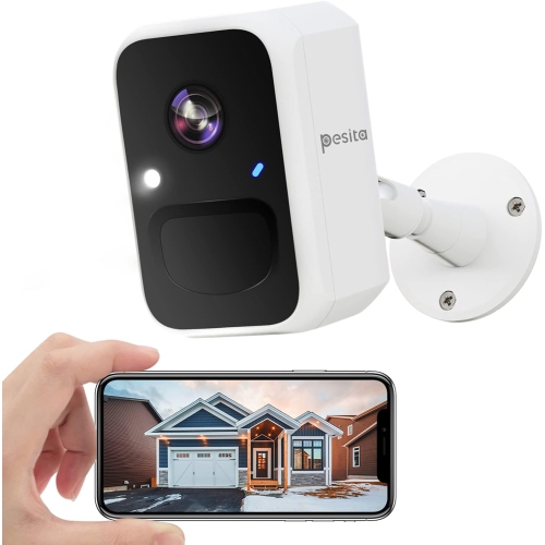 Security Cameras Wireless Outdoor with Spotlight & Siren, 1080P Battery