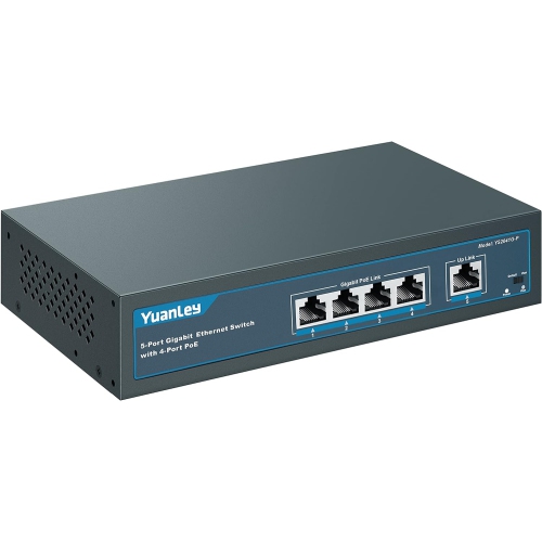 4-Port Gigabit 802.3af/at PoE Switch for Video, Tablet & Security  Applications