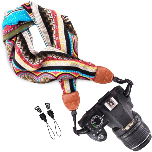 GENERIC  Soft Scarf Camera Neck Shoulder Strap Belt Compatible for All Dslr/slr/digital Camera (Dc)/instant