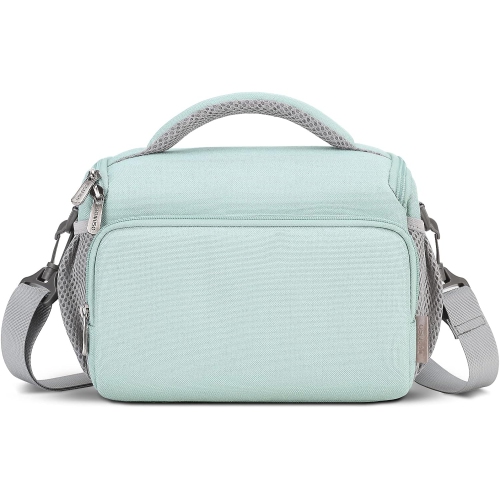 Camera Bag Waterproof Anti-Shock Case Shoulder Bag, Mint Green