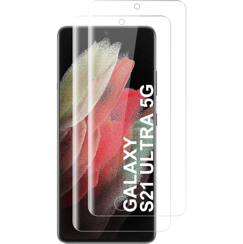 Verre Trempé pour Galaxy S21 Ultra, [Compatible avec Lecteur d
