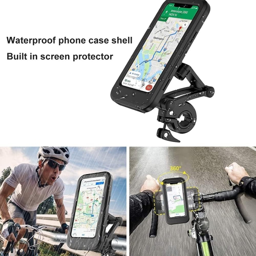 Waterproof Motorcycle Bicycle MTB Handlebar Phone Mount Bike Cell Phone  Holder