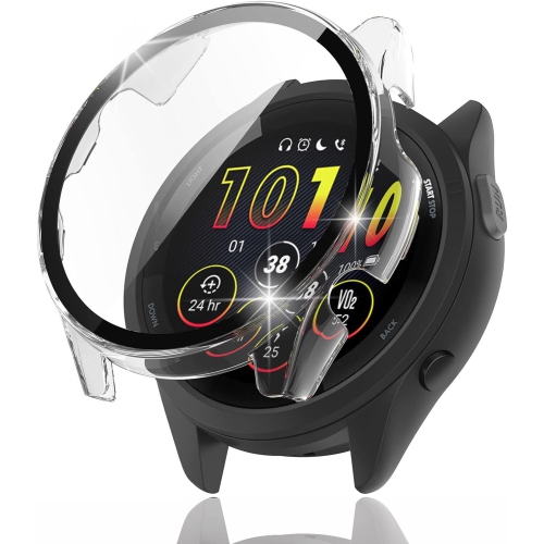 Coque de Protection en verre trempé 9H + PC pour montre Garmin