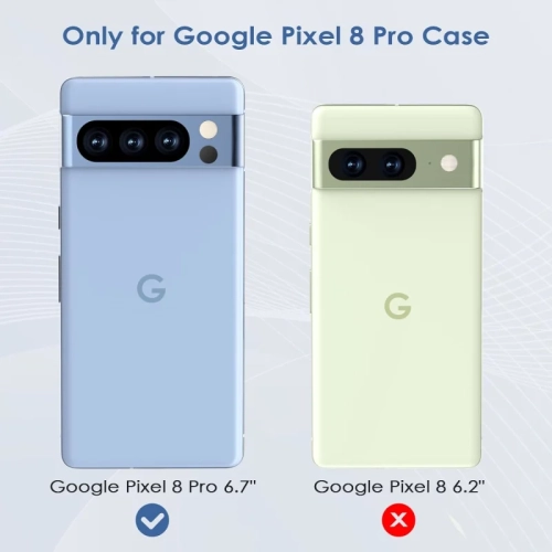 Étui transparent anti-jaunissement pour le Pixel 8 Pro 6,7&nbsp;po 5G de Google | absorption des chocs, anti-empreintes, résistant aux rayures