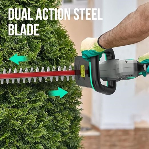 Litheli 20V Cordless Hedge Trimmer 20 Inch with 2.0Ah Battery and Charger Included