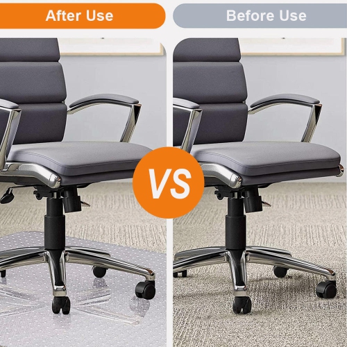 36x48inch Office Chair Mat with Spikes and Anti-Slip, PVC Translucent Chair Mat Carpet Floor Protector, Rectangle