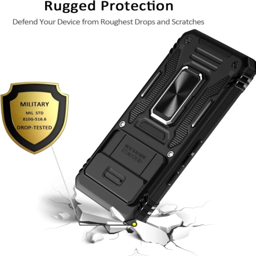 Étui antichoc robuste de qualité militaire pour Pixel 8 Pro de Google avec protection d'objectif et aimant arrière pour le support d'auto