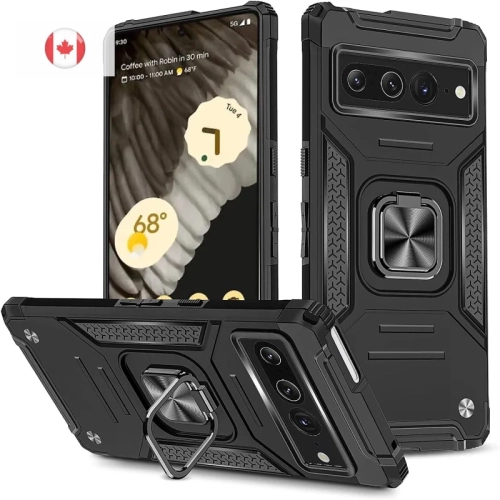 Robuste étui antichoc de qualité militaire pour Pixel 8 de Google avec protection d'objectif et aimant arrière pour le support de voiture