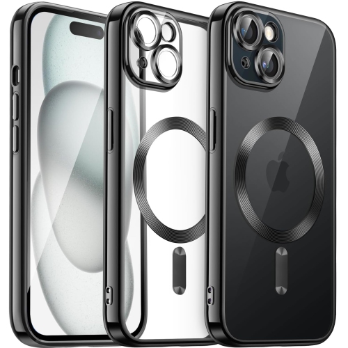 Image 1 of 4.. Supershield Apple Fitted Hard Shell Case with MagSafe for iPhone 15 - Black