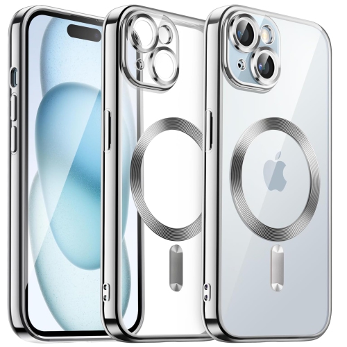 Image 1 de 4.. Étui rigide ajusté SuperShield d'Apple avec MagSafe pour iPhone 15 Pro - Argenté