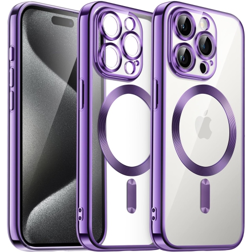 Image 1 of 4.. SuperShield Apple Fitted Hard Shell Case with MagSafe for iPhone 15 Plus - Purple