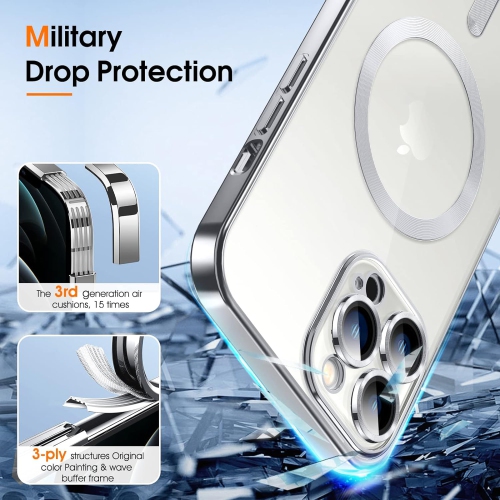 Supershield Apple Fitted Hard Shell Case with MagSafe for iPhone 15 Pro Max - Silver