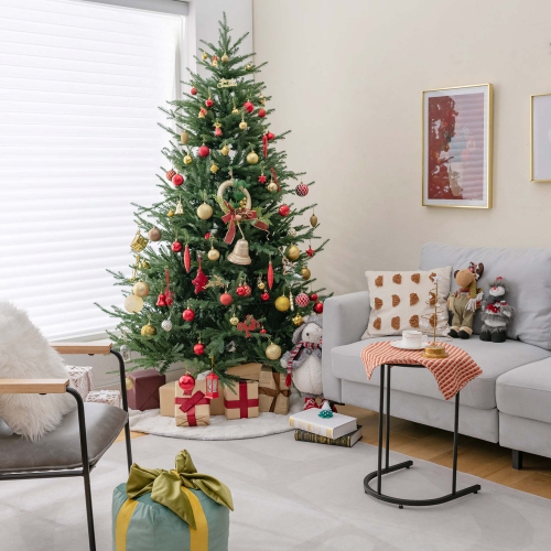 CoCostway – lumières de Noël artificielles à charnières, 7 pi, 1130 branches et 380 lumières à DEL