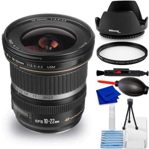 CANON  Ef-S 10-22MM F/3.5-4.5 Usm Lens 9518A002 - 7PC Accessory Bundle