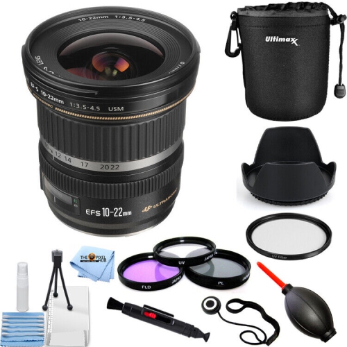 CANON  Ef-S 10-22MM F/3.5-4.5 Usm Lens 9518A002 - 10PC Accessory Bundle