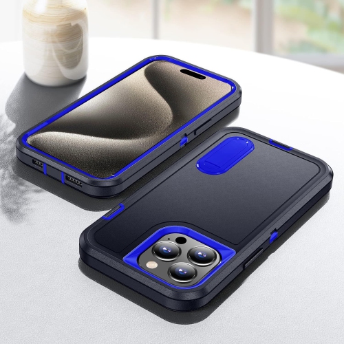 Supershield Defender Fitted Hard Shell Stand Back Cover Case for iPhone 15 Pro Max - Black