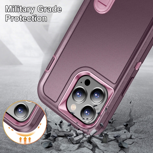 Supershield Defender Fitted Hard Shell Stand Back Cover Case for iPhone 15 Pro Max - purple