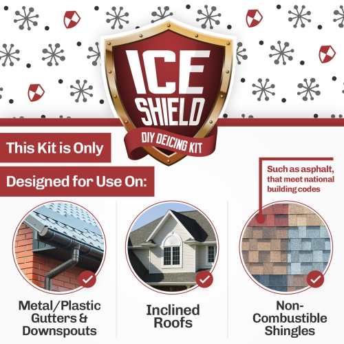 WarmlyYours Ice Shield Roof & Gutter De-icing Cable Kit,20 ft, Protect from Ice and Snow Damage