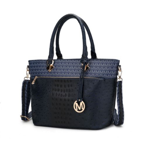 MKF Collection Grace Signature and Croc Embossed Tote Bag by Mia K