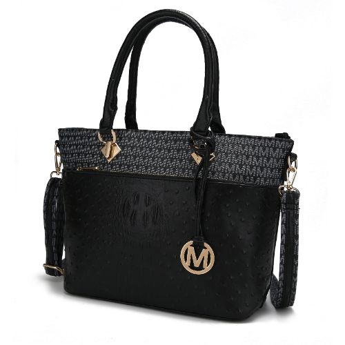 MKF Collection Grace Signature and Croc Embossed Tote Bag by Mia K