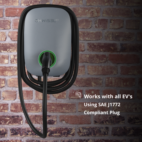 Hwisel Plug & Charge 48 Amp/240Vac EV Fast Charger Level 2, EVSE 11.5KW, Home EV Charging Station, 18Ft Cable, Indoor/Outdoor Use, Compatible with