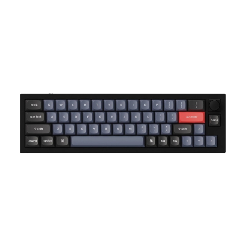 Keychron Q9 RGB Hotswap Mechanical Gaming Keyboard – Ultra Mini Layout, Gateron Pro Red Switches with Knob – Compatible with Windows & macOS, Black
