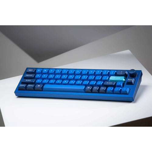Clavier de jeu mécanique Q9 RVB Hotswap de Keychron – Ultra Mini Layout, touches Gateron Pro Red avec bouton – Compatible avec Windows et macOS, bleu