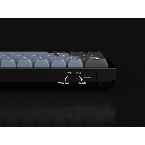 Clavier de jeu mécanique Q9 RVB Hotswap de Keychron – Ultra Mini Layout, touches Gateron Pro Red avec bouton – Compatible avec Windows et macOS, bleu