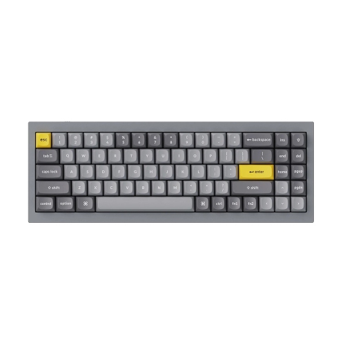 Keychron Q7 Hotswap Mechanical Keyboard - RGB - Grey - Aluminum Frame - Gateron Pro Red - 70% - Windows Mac OS